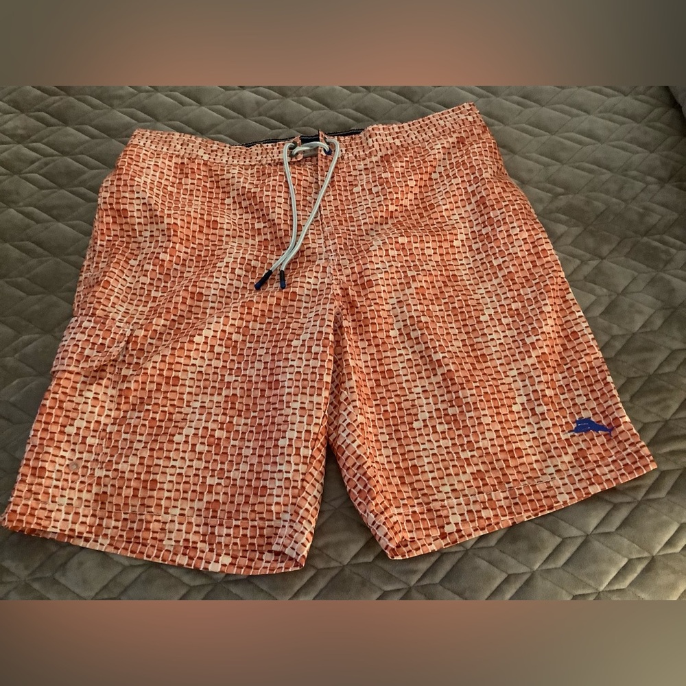 Tommy Bahama Mosaic Orange Swim Shorts